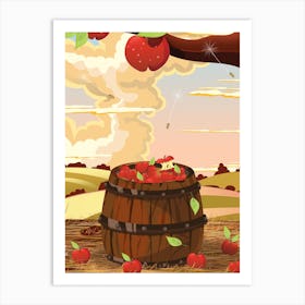 Late Summer Apple Barrel Art Print