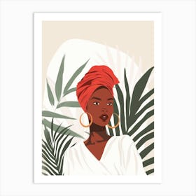 African Woman With Turban 22 Art Print