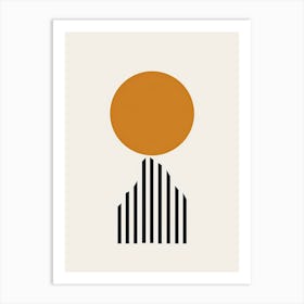 Asuncin Tones Minimalist Bauhaus Art Print