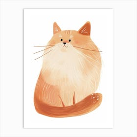 Persian Cat Clipart Illustration 3 Art Print