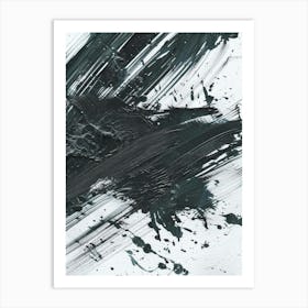 Black And White Abstract Painting 25 Art Print