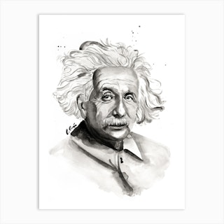 Albert Einstein Portrait Art Print