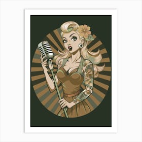 Pinup Girl Art Print