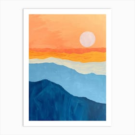 Sunset In The Mountains 43 Art Print