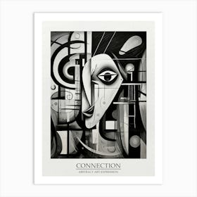 Connection Abstract Black And White 5 Poster Art Print