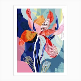 Colourful Flower Illustration Cyclamen 4 Art Print
