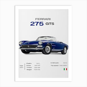 Ferrari 275 Gts Art Print