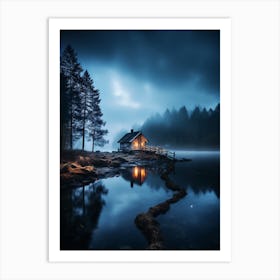 House On The Lake 2 Art Print