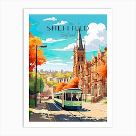 England Sheffield Travel Art Print
