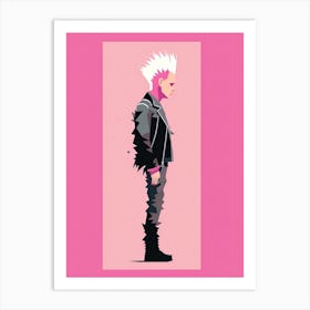 Rocker in pink Art Print