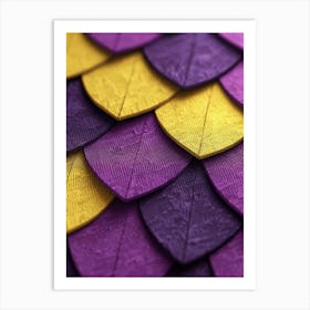 Purple And Yellow Leaves Art Print