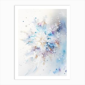 Fragile, Snowflakes, Storybook Watercolours 2 Art Print