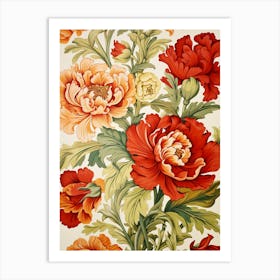 Wallpaper Peonies 3 Art Print