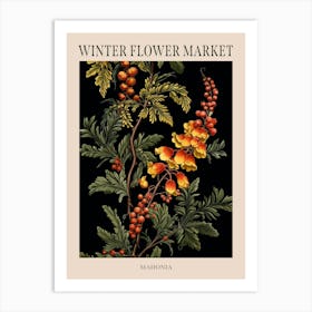 Mahonia 1 Winter Flower Market Poster Art Print