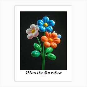 Bright Inflatable Flowers Poster Forget Me Not 1 Art Print