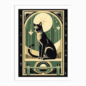 The Fool, Black Cat Tarot Card 1 Art Print