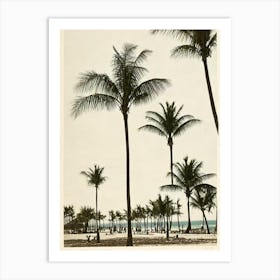 Surfers Paradise Beach Australia Vintage Art Print