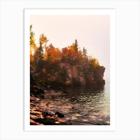 Black Beach in Minnesota-North Art Print