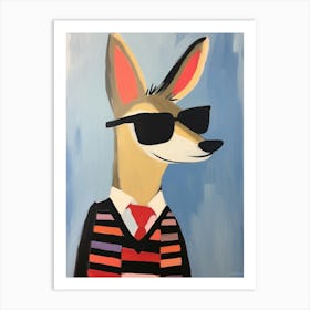 Little Coyote 2 Wearing Sunglasses Art Print