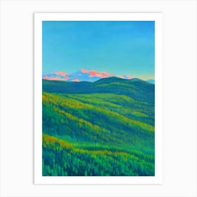Pribaikalsky National Park Russia Blue Oil Painting 1  Art Print