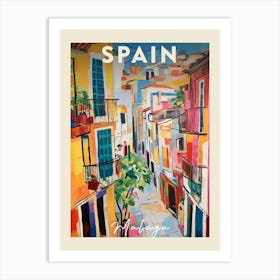 Malaga Spain 1 Fauvist Painting  Travel Poster Art Print