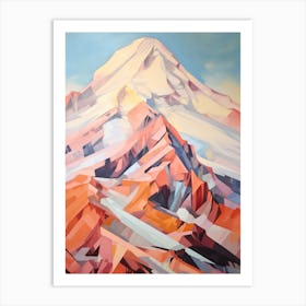 Mount Rainier Usa 5 Mountain Painting Art Print