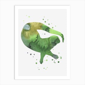 Watercolor Otter Art Print