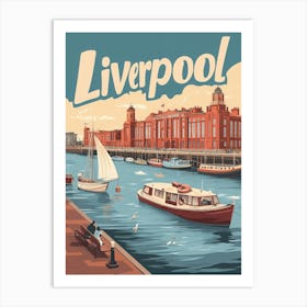 Aihrgdesign A Classic 1960s Travel Poster For Liverpool Art Print