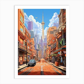 Johannesburg City Center Cartoon 3 Art Print