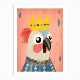 Little Macaw 3 Wearing A Crown Art Print