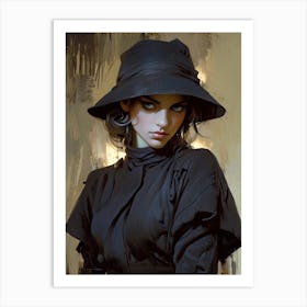 Black Hat Art Print