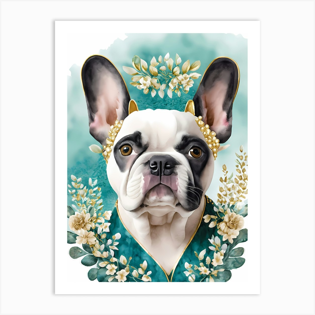 Americanflat - French Bulldog By Eve Izzett - 8x10 Poster Art Print :  Target