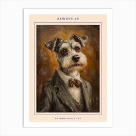 Dog In A Suit Kitsch Portrait 4 Poster Art Print