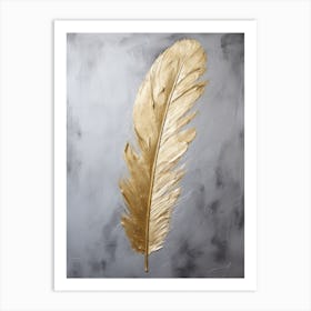 Gold Feather 4 Art Print