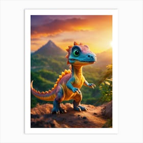 Dinosaur In The Sun Art Print