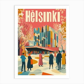 Aihrgdesign A 1970s Inspired Travel Poster For Helsinki 1 Art Print