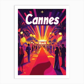 Aihrgdesign A 1970s Inspired Travel Poster For Cannes 3 Art Print