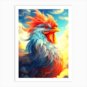 Rooster 3 Art Print