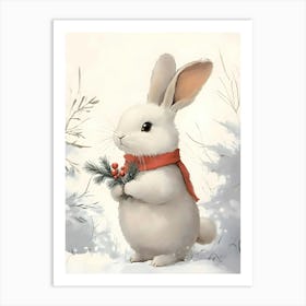 Christmas Bunny 7 Art Print