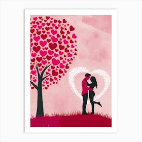 Valentine's Day theme Art Print