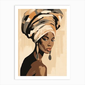 African Woman In A Turban 1 Art Print