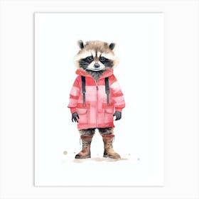 Raccoon Wearing Boots 3 Art Print