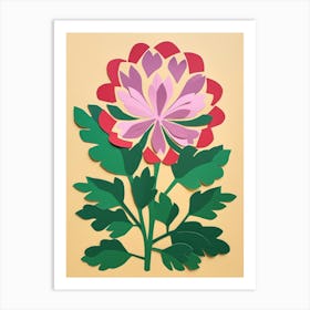 Cut Out Style Flower Art Protea 1 Art Print