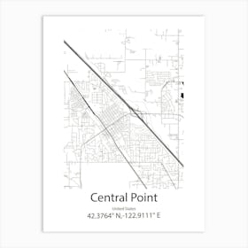 Central Islip,United States Minimalist Map 1 Art Print