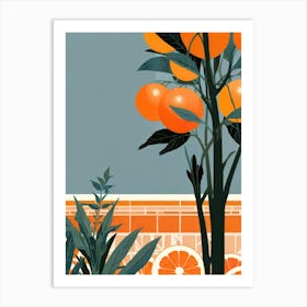 Oranges In The Garden Art Print