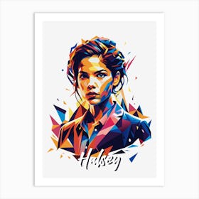 Halsey 03 Portrait Music Icon Style WPAP Pop Art Art Print