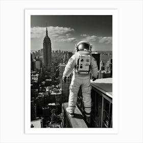 Astronaut On Top Of Empire State Building Art Print