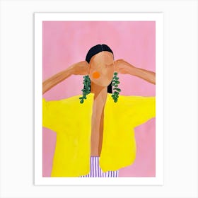 Woman In Yellow Art Print