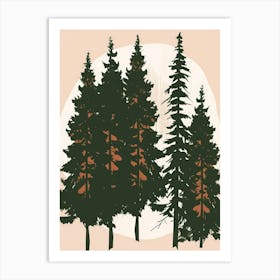 Fir Trees Art Print