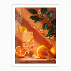 Oranges And Grapefruits Art Print